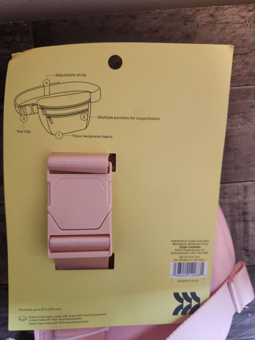NEW-Premium Pink Belt Bag by ALL IN MOTION - Picture 4 of 4